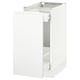 SEKTION white kitchen cabinet, modern minimalist design, square shape, glossy finish.