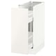 White SEKTION kitchen cabinet with pull-out drawer, featuring sleek minimalist design.