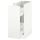 White SEKTION kitchen cabinet with pull-out drawer, minimalist design.