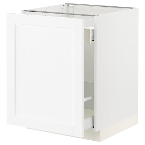SEKTION kitchen cabinet, white, rectangular, modern design.