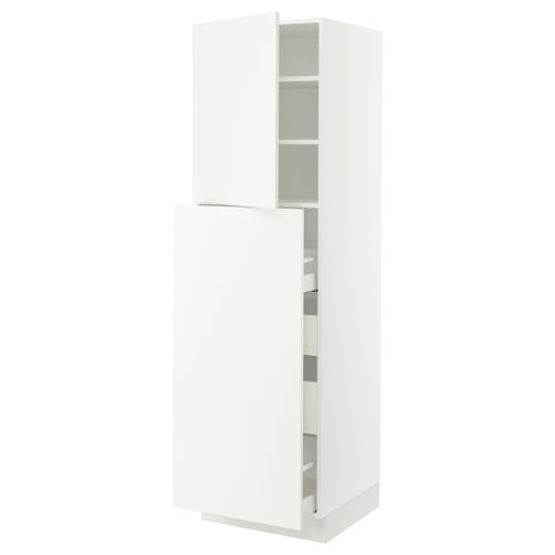 An ikea SEKTION kitchen cabinet in white with adjustable shelves and dampened hinges.