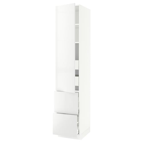 SEKTION white tall kitchen cabinet, modern design.