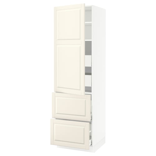 SEKTION off-white kitchen cabinet with adjustable shelves and full-extension drawers, traditional design.