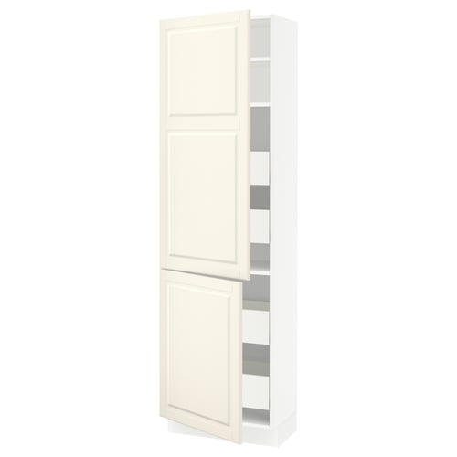 SEKTION off-white cabinet, classic design with adjustable shelves.