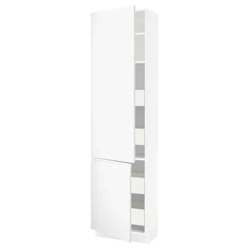SEKTION white cabinet, modern minimalist design with adjustable shelves.