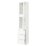 SEKTION / MAXIMERA High cb w 2 glass drs/3 drawers