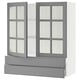 SEKTION / MAXIMERA Wall cab w 2 glass doors/2 drawers