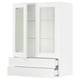 SEKTION / MAXIMERA Wall cab w 2 glass doors/2 drawers