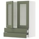 SEKTION / MAXIMERA Wall cab w 2 glass doors/2 drawers