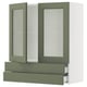 SEKTION / MAXIMERA Wall cab w 2 glass doors/2 drawers
