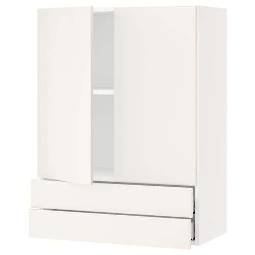 White SEKTION kitchen cabinet with smooth lines, featuring soft-close doors and drawers.