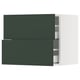 SEKTION / MAXIMERA Wall cabinet with 2 drawers, white/Havstorp deep green, 61x37x51 cm