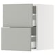 SEKTION / MAXIMERA Wall cabinet with 2 drawers, white/Havstorp light grey, 38x37x51 cm
