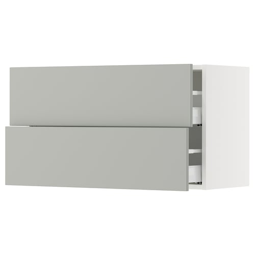 Sktion kitchen unit in light grey with two drawers.