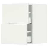 SEKTION / MAXIMERA Wall cabinet with 2 drawers, white/Vallstena white, 38x37x51 cm
