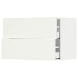 SEKTION / MAXIMERA Wall cabinet with 2 drawers, white/Vallstena white, 76x37x51 cm