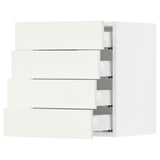 SEKTION / MAXIMERA Wall cabinet with 4 drawers, white/Vallstena white, 46x37x51 cm