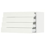 SEKTION / MAXIMERA Wall cabinet with 4 drawers, white/Vallstena white, 91x37x51 cm