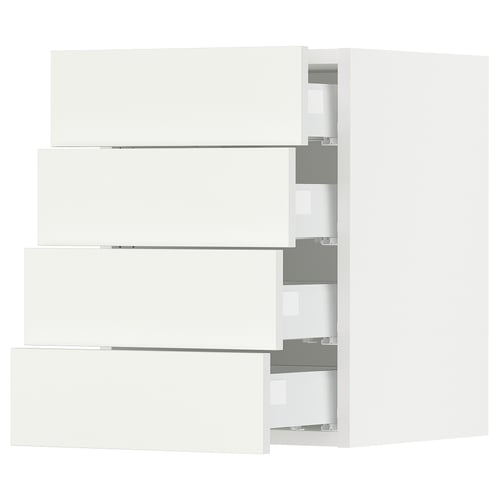 SEKTION white kitchen cabinets, modern design, smooth fronts, sturdy build.