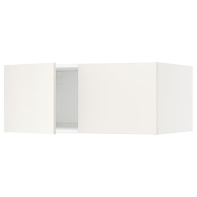 SEKTION white kitchen cabinet, sleek modern design, with adjustable shelves and soft-closing doors.