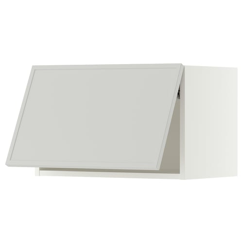 SEKTION Wall cabinet horizontal, white/Aspudden light grey, 61x37x38 cm