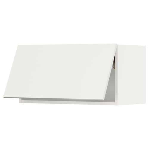 White kitchen cabinet, rectangular shape, modern design.