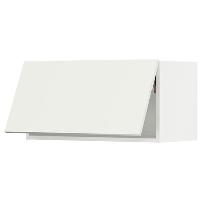 White kitchen cabinet, rectangular shape, modern design.