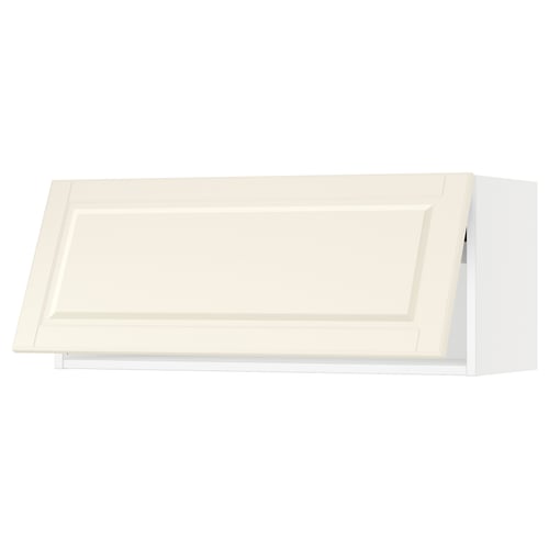 Modern white SEKTION kitchen cabinet, bevelled edges.