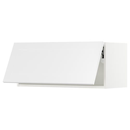 SEKTION white kitchen cabinet, sleek modern design, durable fiberboard & plastic.