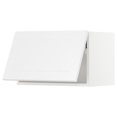 White wall cabinet, rectangular, modern design, made of fibreboard and foil, part of SEKTION kitchen system.