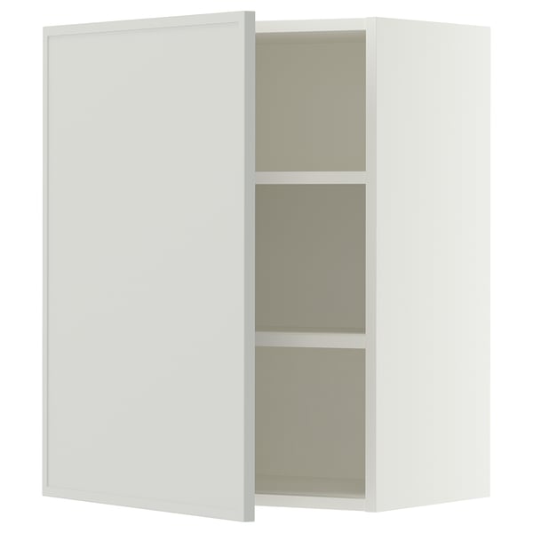 SEKTION Wall cabinet, white/Aspudden light grey, 61x37x76 cm