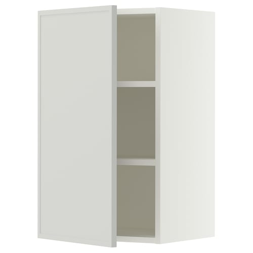 SEKTION Wall cabinet, white/Aspudden light grey, 46x37x76 cm