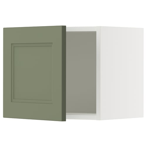 SEKTION kitchen cabinet in grey-green with smooth finish and recessed panel design.