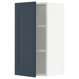 SEKTION Wall cabinet, white Axstad/matt blue, 38x37x76 cm
