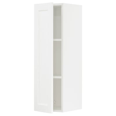 SEKTION Wall cabinet, white Enköping/white wood effect, 31x37x102 cm