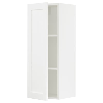 SEKTION Wall cabinet, white Enköping/white wood effect, 38x37x102 cm
