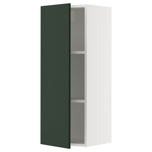 SEKTION kitchen cabinet with green door, adjustable shelves, sturdy frame.