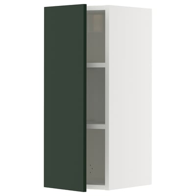 SEKTION Wall cabinet, white/Havstorp deep green, 31x37x76 cm