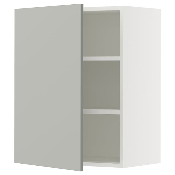 SEKTION Wall cabinet, white/Havstorp light grey, 61x37x76 cm