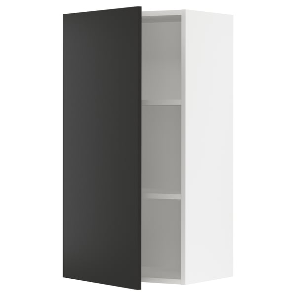 SEKTION Wall cabinet, white/Nickebo matt anthracite, 53x37x102 cm