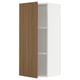 SEKTION Wall cabinet, white/Tistorp brown walnut effect, 46x37x102 cm