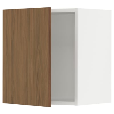 SEKTION Wall cabinet, white/Tistorp brown walnut effect, 46x37x51 cm