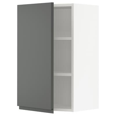 SEKTION Wall cabinet, white/Voxtorp dark grey, 46x37x76 cm