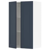 SEKTION Wall cabinet with 2 doors, white Axstad/matt blue, 61x37x102 cm