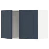 SEKTION Wall cabinet with 2 doors, white Axstad/matt blue, 76x37x51 cm