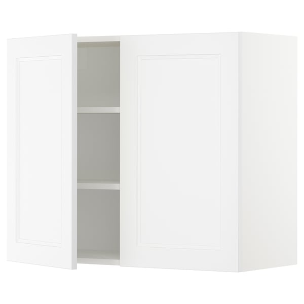 SEKTION Wall cabinet with 2 doors, white/Axstad matt white, 91x37x76 cm