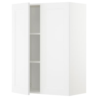 SEKTION Wall cabinet with 2 doors, white/Axstad matt white, 76x37x102 cm