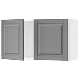 SEKTION Wall cabinet with 2 doors, white/Bodbyn grey, 91x37x51 cm