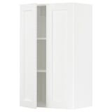 SEKTION Wall cabinet with 2 doors, white Enköping/white wood effect, 61x37x102 cm