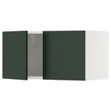 SEKTION Wall cabinet with 2 doors, white/Havstorp deep green, 76x37x38 cm
